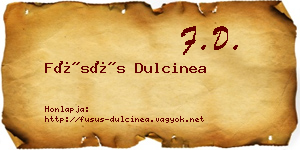Füsüs Dulcinea névjegykártya